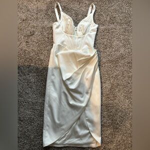 House of CB Cream Midi Dress